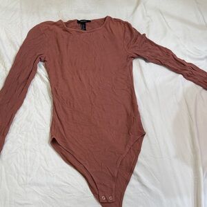 Forever21 Long Sleeve Ribbed Bodysuit